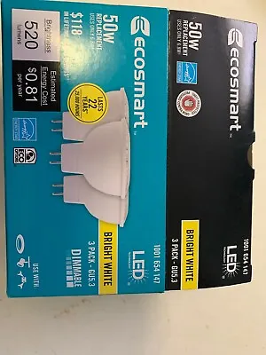 EcoSmart 50W Equivalent Bright White MR16 GU5.3 Dimmable LED Light Bulb 3-Pack • $20
