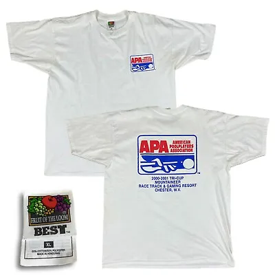 American Poolplayers Association APA Billiards T Shirt XL White Y2K Billiards • $14.99