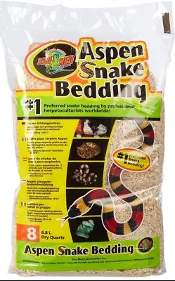 Zoo Med Aspen Snake Bedding - 8qt (8.8L) - For Various Animals And Insects • $5.12