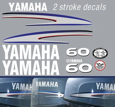 YAMAHA 60hp 2 Stroke Outboard Decals • $50.38