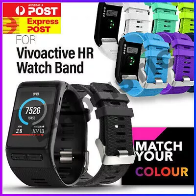 Replacement Sport Wrist Band Silicone Band Strap For Garmin Vivoactive HR AU • $9.29