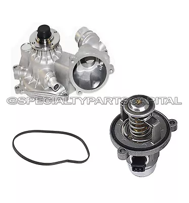 METAL IMPELLER WATER PUMP GASKET + ALUMINUM THERMOSTAT For BMW 7 Series E65 E66 • $112.13