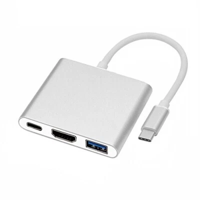 $15.95 • Buy 4K USB Type C To HDMI Multiport Converter USB 3.0 Hub 3 In 1 Type C Charger Port