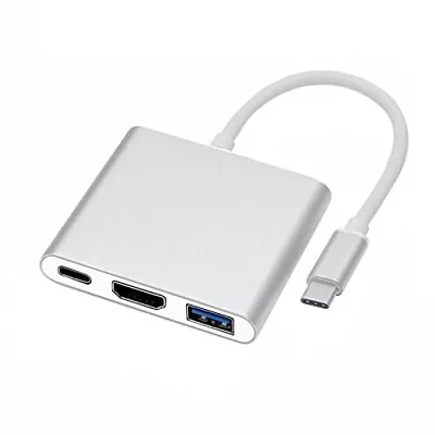 4K USB Type C To HDMI Multiport Converter USB 3.0 Hub 3 In 1 Type C Charger Port • $19.99