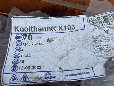 £210 • Buy Kingspan Kooltherm K103 Floorboard 2 Packs Of 4 - 2400x1200x70mm