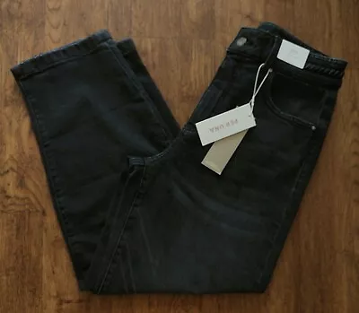 M&S Per Una High Waisted Mom Jeans UK 10 & 24 SHORT - Black • £18.99