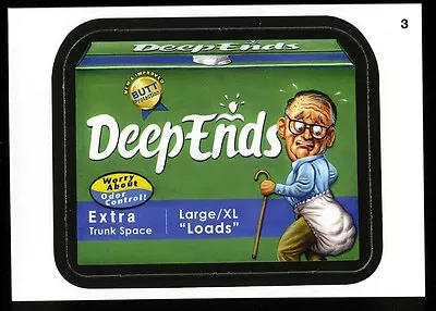 2013 Topps Wacky Packages ANS 11 Series 11 Die-Cut Card #3 ~ Deep Ends • $4.99