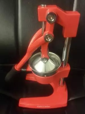 Red All Metal Manual Heavy Commercial Bar Restaurant Citrus Press Orange Juicer • $49.99