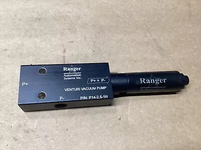 Ranger Automation Systems Inc. Venturi Vacuum Pump P/N P14-2.5-1H #104M67 • $45.99