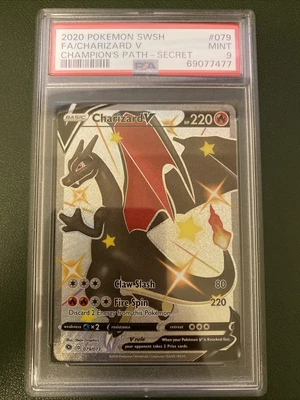 $189.99 • Buy Charizard V 079/073 - Shiny Secret Rare - Champions Path - Pokemon - PSA 9 MINT