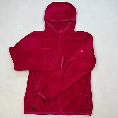 Mammut Kachemak Fleece Jacket Womens Medium Pink High Loft Hooded Midlayer M • $33.88