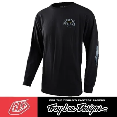 Troy Lee Designs Lightening Black Long Sleeve T-Shirt - MTB & MX - Mens TLD Tee • $27.38