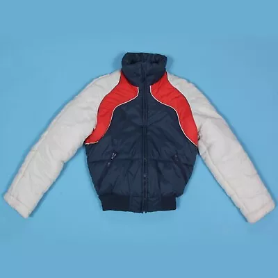 Vintage 1980's 70s Pacific Trail Winter Ski Jacket Boys Size 16 Blue Red - 946 • $39.95