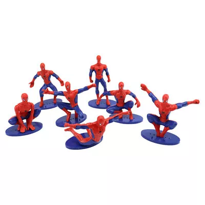 7Pcs/set Marvel Avengers Spider-Man Figure Model Toys Cake Topper Kid Gift Decor • £4.16