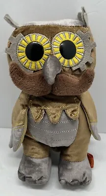 WhimWham 8  Plush Owl Mustache Steampunk Bird Stuffed Animal • $11.99