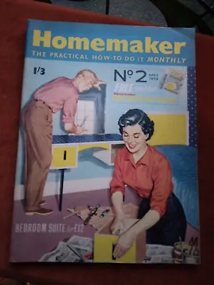 Homemaker Magazine April 1959 Retro Art Cover.e3 • £2.99