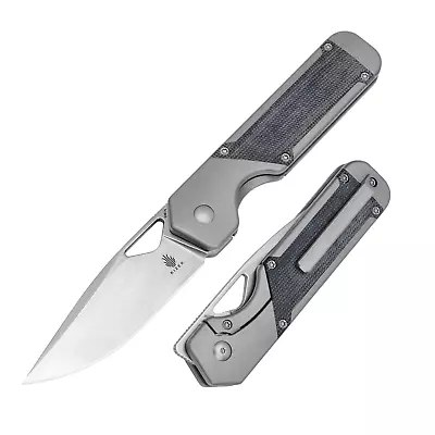 Kizer Militaw Titanium+Micarta Handle Frame Lock Ki3634A1 • $159