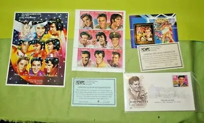 Elvis Presley Stamp Collection Lot With First Day Issue Commemorative Stamp 1993 • $29.95