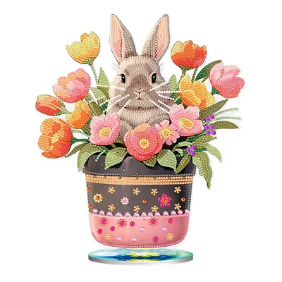 DIY Diamond Painting Desktop Ornaments Kit For Office Decor (Easter Egg Bunny) • £51
