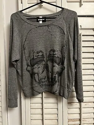 Illustrated People-Skeleton Light Grey Sweater-Size S • £18