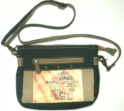 Repurposed Sixtease Hope Shoulder Bag From Military Tent & Tarp Canvas  • $7.95