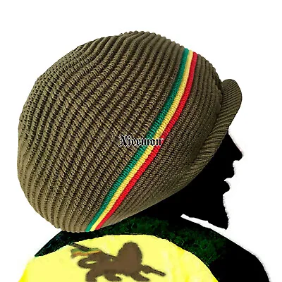 Rasta Roots Peak Natty Dread Cap Hat Selassie Africa Reggae Jamaica Marley XL  • $26.99