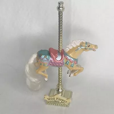 Vintage Matchbox Carousel Horse Wild Flower Plastic Toy • $19.99