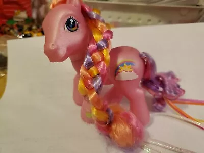 My Little Pony - 2002 - G3 - Super Long Hair Rainbow Flash - Pink - • $11.70