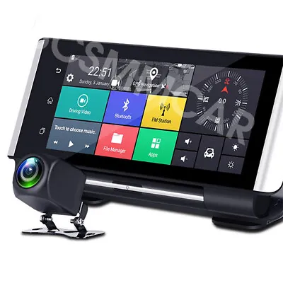 7in Touch Screen Dash Cam Dual Lens Car DVR Recorder GPS Navigation WIFI ADAS • $151.10