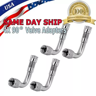 4 Packs Air Tire Valve Extension 90° Angle Adaptor Motorcycle Car Stem Extender • $7.99