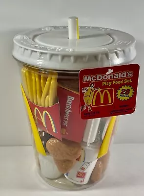 Unopened Mcdonalds 28 Pc Pretend Food Play Set In Cup Drink Container 2003 • $49.99