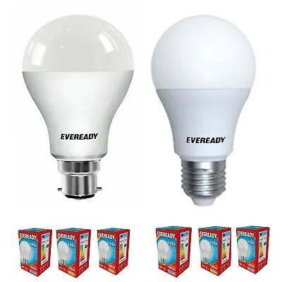 Eveready LED GLS Bulbs B22 / E27 Daylight 6000k Warm White 3000k Opal Lamp Light • £5.91