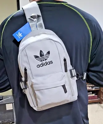 Adidas Unisex Sling Bag Backpack NWT School Carry On Shoulder Bag • $35.99