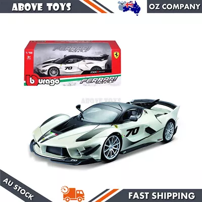 Bburago Licensed Precision Diecast Ferrari R&P FXX K EVO #70 White Scale 1:18 • $82.20