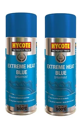 2x Blue High Temperature Spray Paint VHT Upto 500°C For Engine Exhaust 400ml New • $25.25