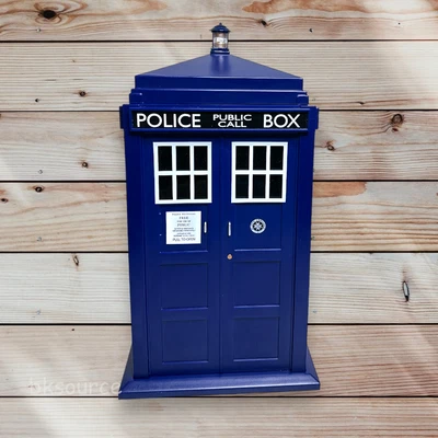 $23.99 • Buy 2004 ZEON Doctor Who Plastic Light/Sound Tardis Police Call Box Cookie Jar WORKS