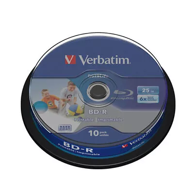 £13.62 • Buy Verbatim 43804 BluRay BD-R SL Datalife 25GB 6x Wide Inkjet Printable 10 Pack    