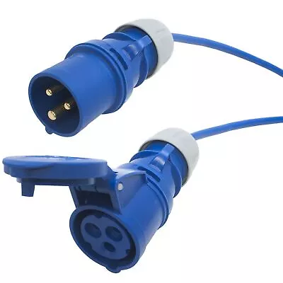 Tough 16 Amp Arctic Blue Extension Cable. Caravan Hook Up Lead. 240v 3x2.5mm • $111.40