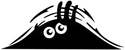 Trunk Peeking Funny Monster Vinyl Car Window Decal Bumper Sticker  • $25.95