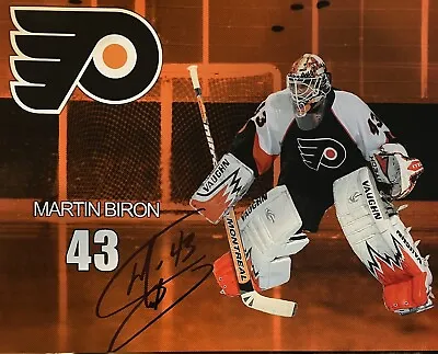 Martin BIRON Signed 8x10 Photo! Philadelphia Flyers GOALIE! #43 W/COA • $21.57