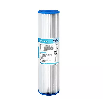10 Inch Whole House Water Filter Housing Pleated Sediment Filtration For Home RV • $11.99