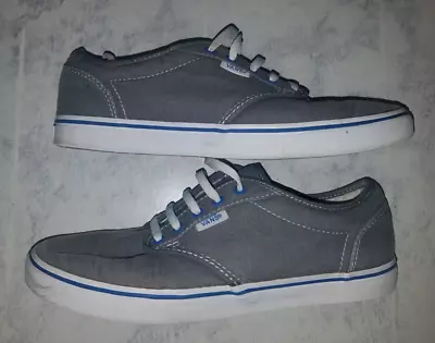 Vans Atwood Gray / Blue Womens Skate Athletic Shoes Size 6.5 TB4R • $12.74