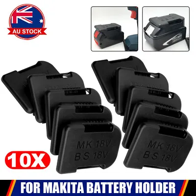 $20.95 • Buy 10Pcs For Bosch Makita 18V Battery Holder Mount Bracket Shelf Slots Stand Tool