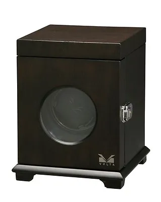 Volta Automatic Single Watch Winder Box Case Belleview Collection Dark Brown  • $275