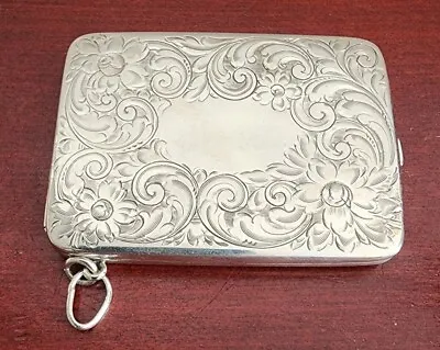 Foster & Bailey F&b Ornate Sterling Silver Vesta Case. W/latch. 1.75x2.50. 37grs • $124.99