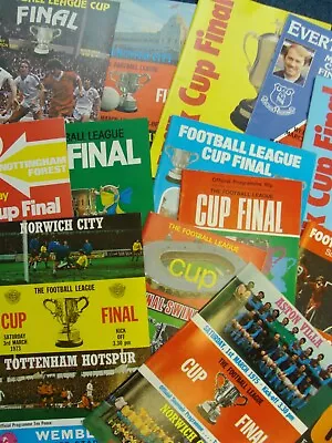 LEAGUE CUP FINAL - 14 Different Football Programmes • £24.99