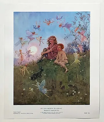 Do You Believe In Fairies Water Colour By Margaret W Tarrant Reproduction Print • £18
