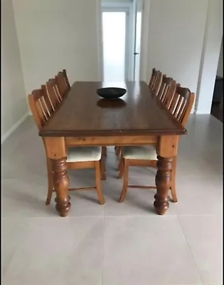 $400 • Buy Solid Timber 8 Seater Dining Table And Chairs