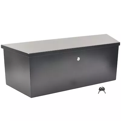 35 X12 X11.8  Inch Black Trailer Tongue Tool Box For Trailer Truck With Lock • $113.97