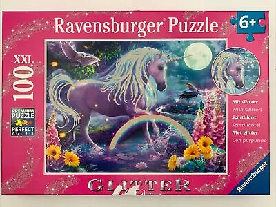 Ravensburger Jigsaw Puzzle Unicorn Glitter 100 Pieces Glitter 100 No. 129805 • $9.99